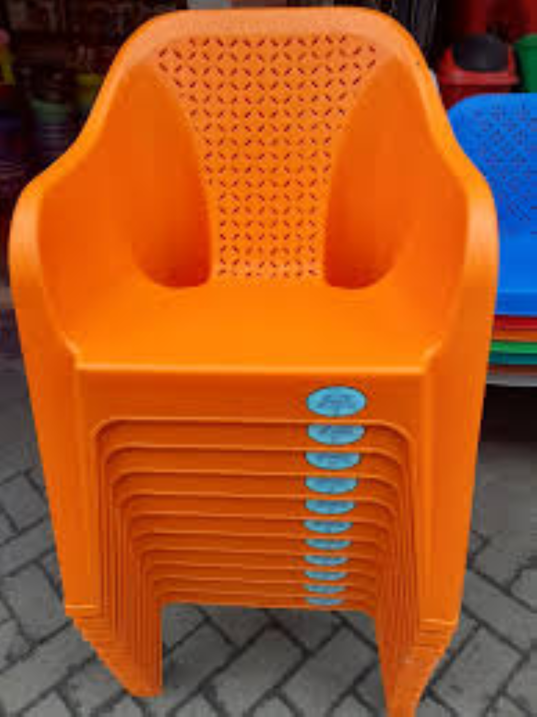 COMPLAST CHAIR PREMIUM STRIPES ORANGE